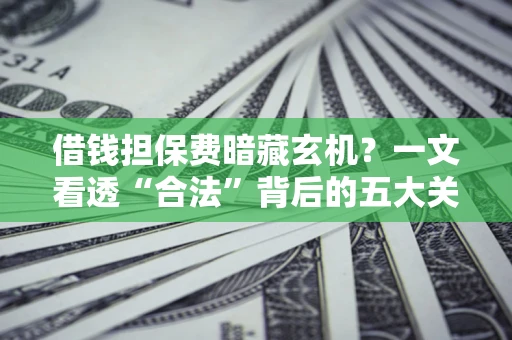 济南借钱担保费暗藏玄机？一文看透“合法”背后的五大关键陷阱