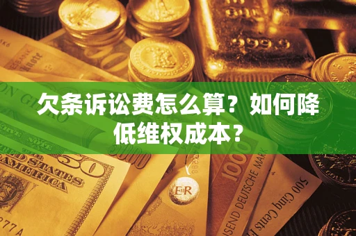 济南欠条诉讼费怎么算？如何降低维权成本？