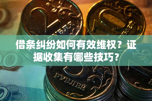 济南借条纠纷如何有效维权？证据收集有哪些技巧？
