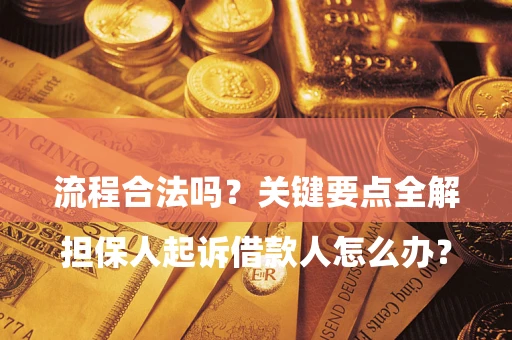 济南

担保人起诉借款人怎么办？流程合法吗？关键要点全解析
